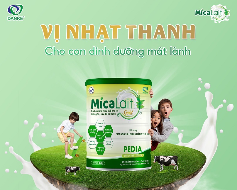 Sữa Micalait Pedia giúp bé tăng cân nhanh chóng