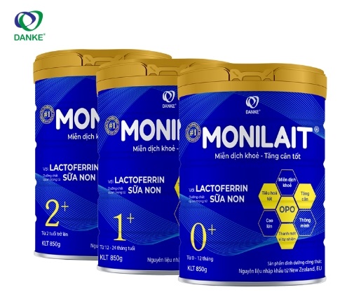 Sữa Monilait Lactoferrin tăng sức đề kháng cho trẻ 