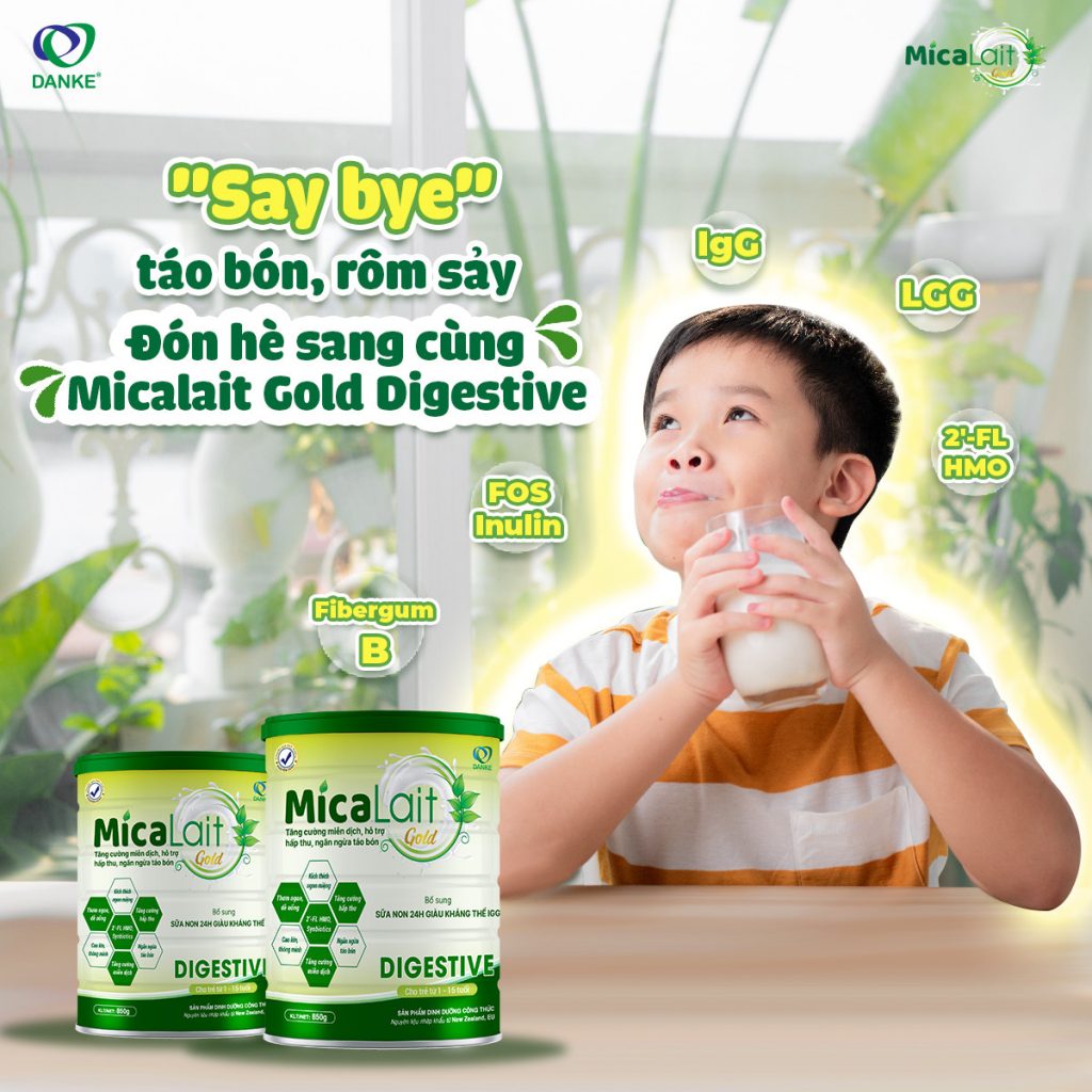 Micalait Gold Digestive là dòng sản phẩm chuyên biệt giúp ngăn ngừa táo bón