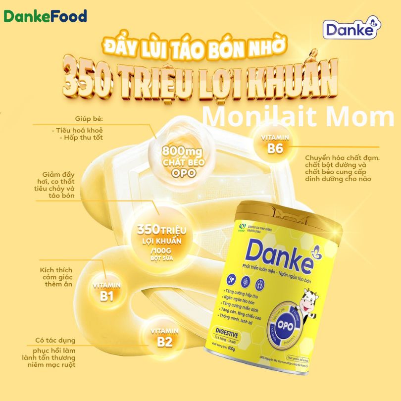 Danke Digestive - Sữa chống táo bón hiệu quả cho trẻ dưới 1 tuổi